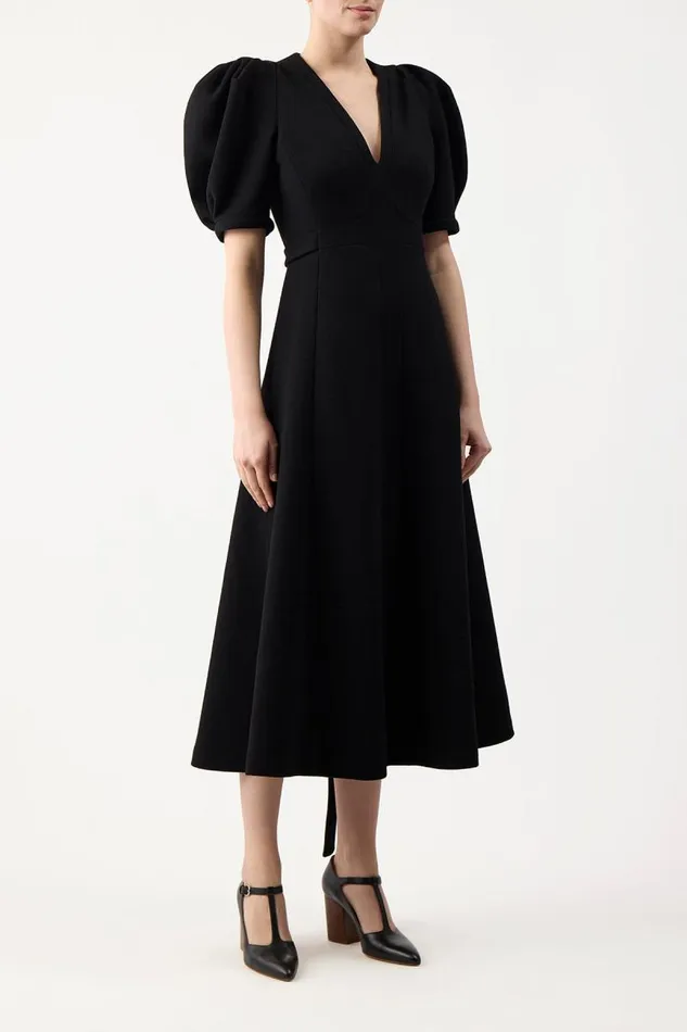 Gabriela Hearst Dresses Women Luz Dress In Black Virgin Wool Crepe