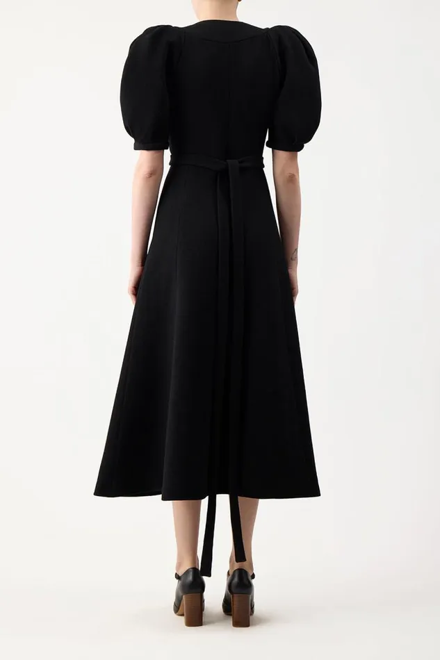 Gabriela Hearst Dresses Women Luz Dress In Black Virgin Wool Crepe