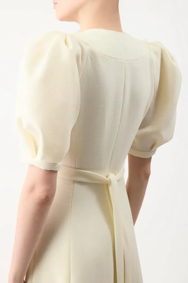Gabriela Hearst Dresses Women Luz Dress In Ivory Virgin Wool Crepe