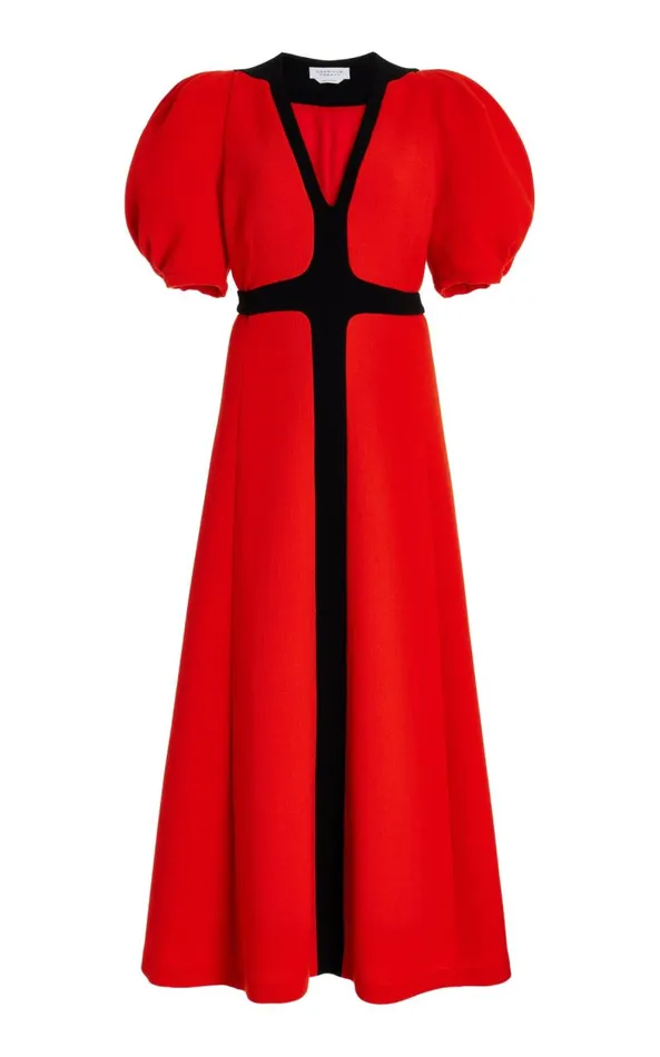 Gabriela Hearst Dresses Women Luz Dress In Tonic Orange Virgin Wool Crepe