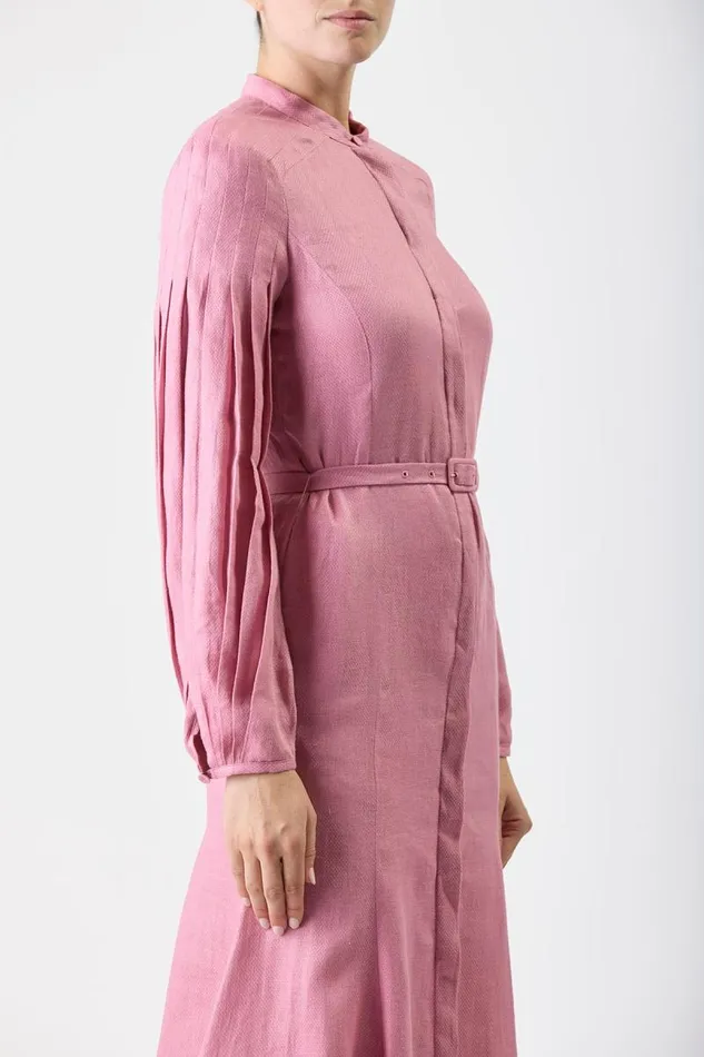 Gabriela Hearst Dresses Women Lydia Dress With Slip In Rose Quartz Linen