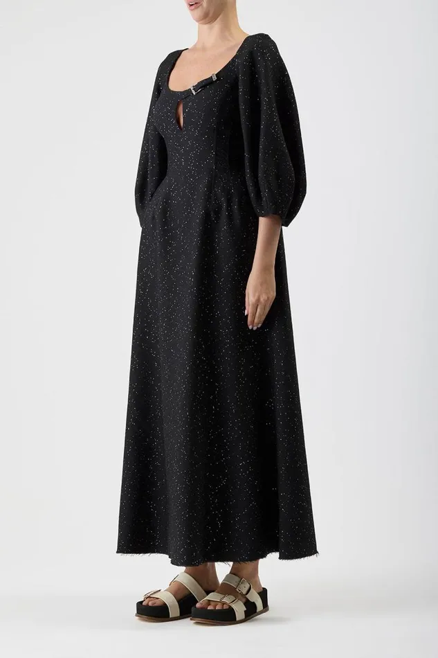 Gabriela Hearst Dresses Women Madyn Sequin Dress In Black Virgin Wool