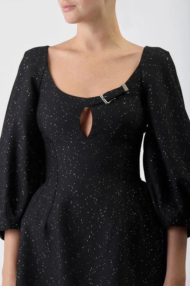 Gabriela Hearst Dresses Women Madyn Sequin Dress In Black Virgin Wool