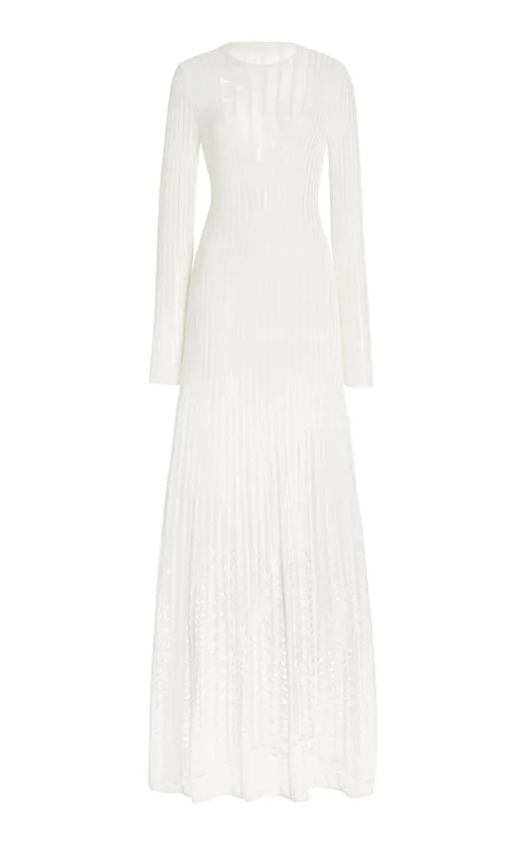 Gabriela Hearst Dresses Women Maia Knit Dress In Ivory Shappe Silk