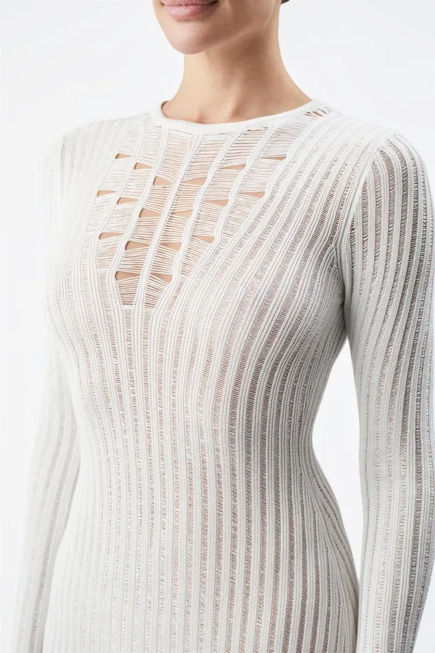Gabriela Hearst Dresses Women Maia Knit Dress In Ivory Shappe Silk