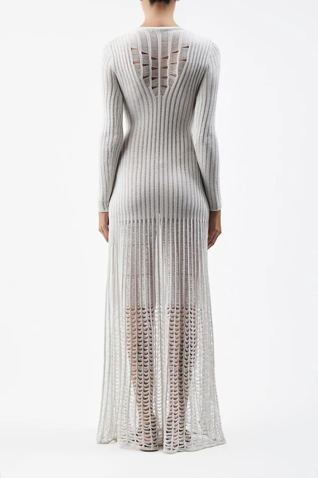 Gabriela Hearst Dresses Women Maia Knit Dress In Ivory Shappe Silk