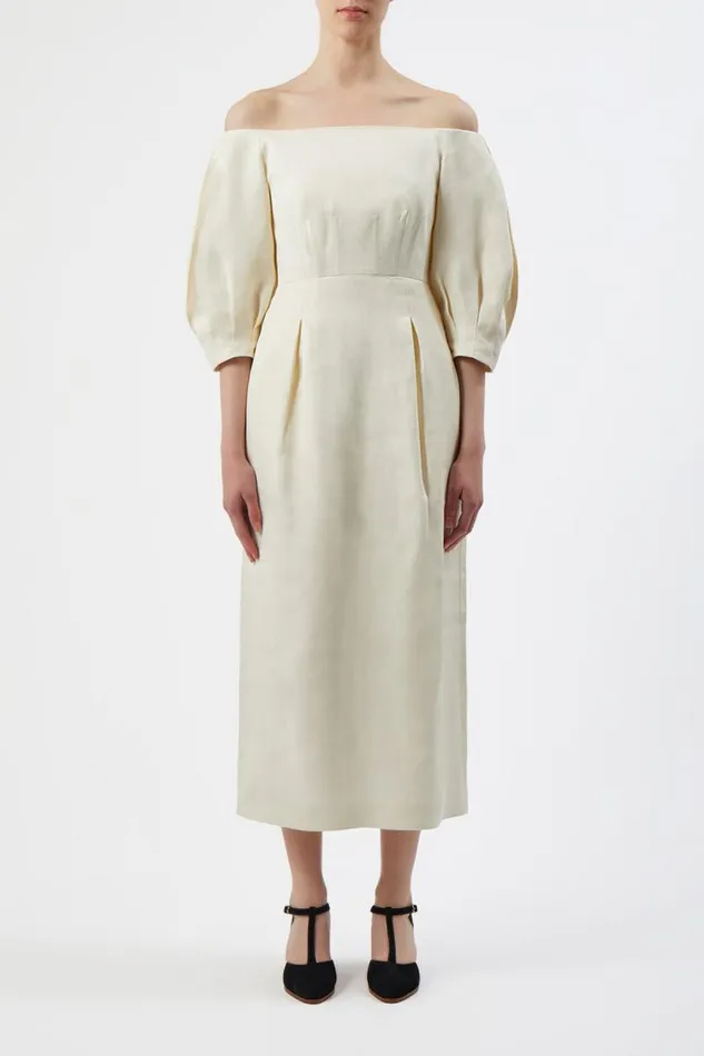 Gabriela Hearst Dresses Women Majano Dress In Ivory Hemp Cotton