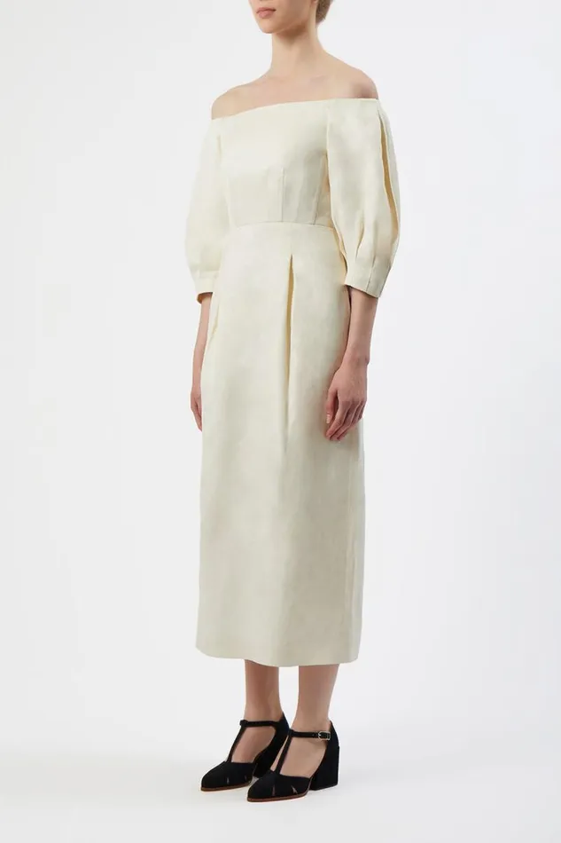 Gabriela Hearst Dresses Women Majano Dress In Ivory Hemp Cotton