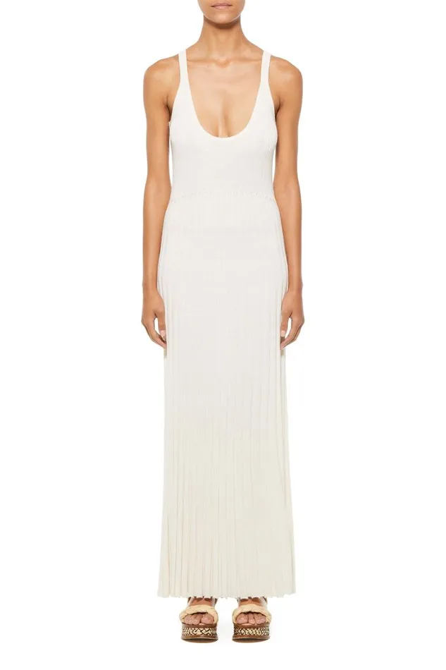 Gabriela Hearst Dresses Women Maresca Dress In Ivory Cashmere Silk