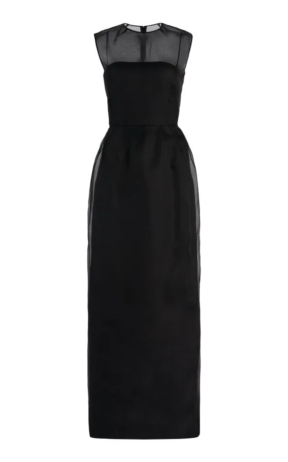 Gabriela Hearst Dresses Women Maslow Sheer Dress With Slip In Black Silk Organza Gabriela Hearst Dresses Women Maslow Sheer Dress With Slip In Black Silk Organza