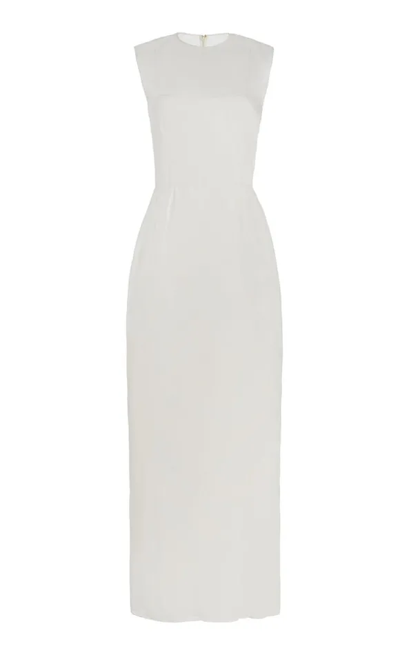 Gabriela Hearst Dresses Women Maslow Sheer Dress With Slip In Ivory Silk Organza Gabriela Hearst Dresses Women Maslow Sheer Dress With Slip In Ivory Silk Organza