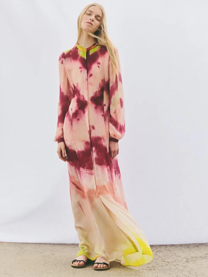 Gabriela Hearst Dresses Women Massey Dress In Multi Tie Dye Cashmere