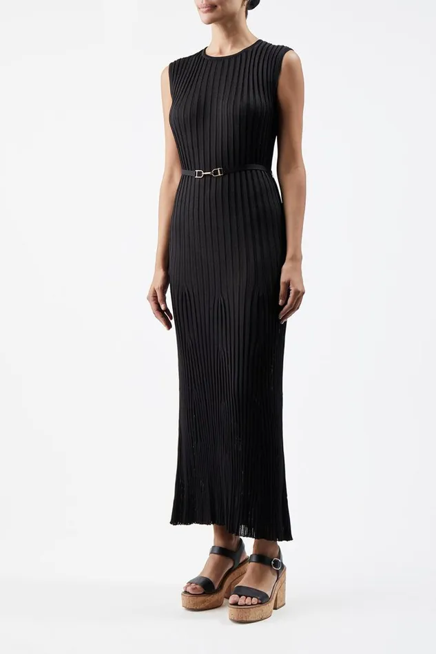 Gabriela Hearst Dresses Women Meier Knit Dress In Black Silk