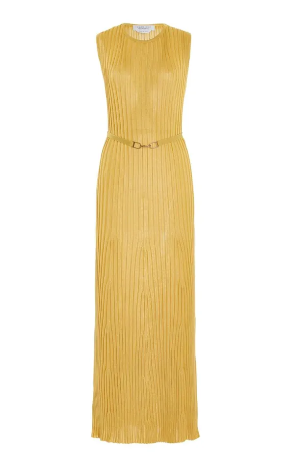 Gabriela Hearst Dresses Women Meier Knit Dress In Gold Silk