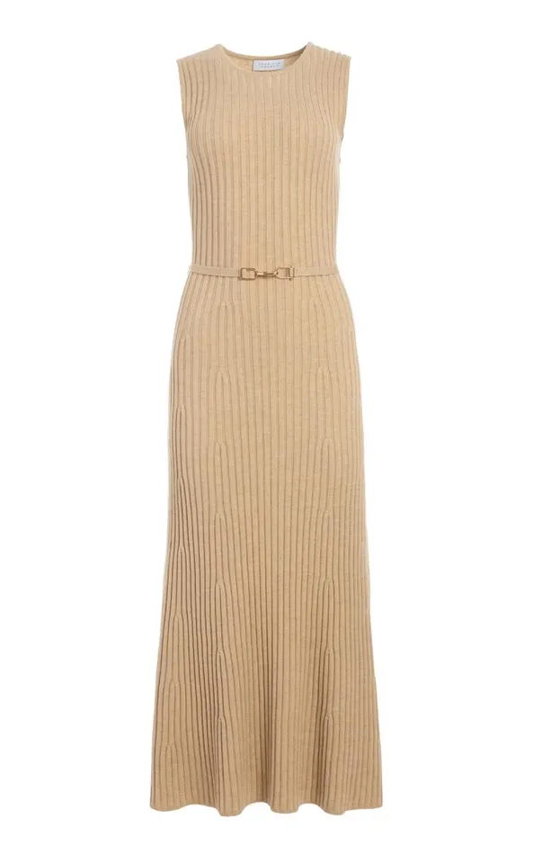 Gabriela Hearst Dresses Women Meier Knit Dress In Hay Merino Wool Cashmere