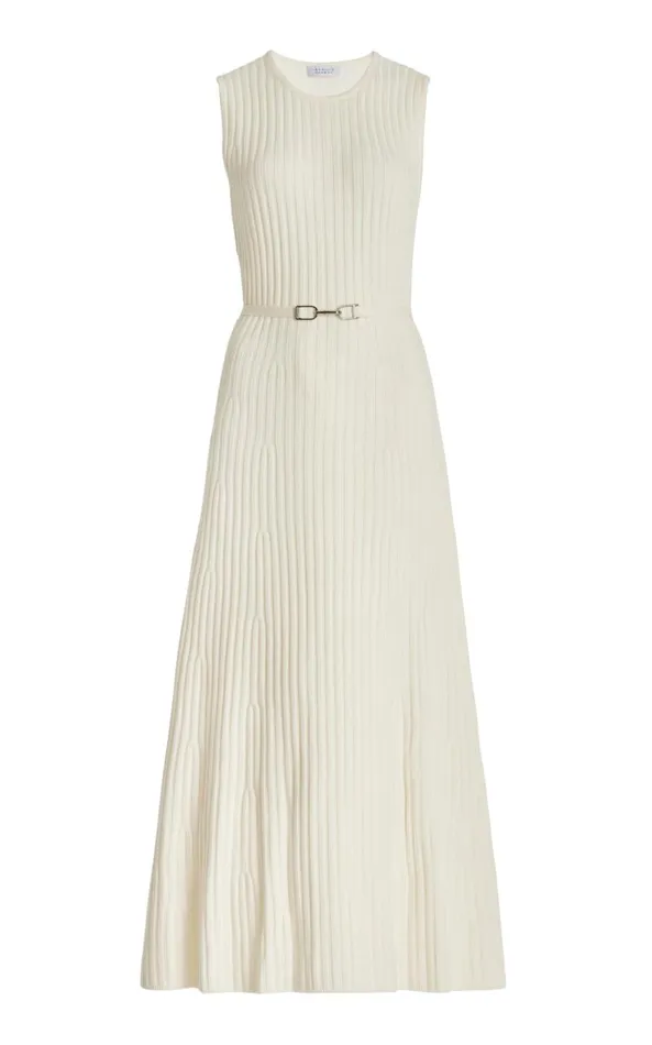 Gabriela Hearst Dresses Women Meier Knit Dress In Ivory Merino Wool Cashmere