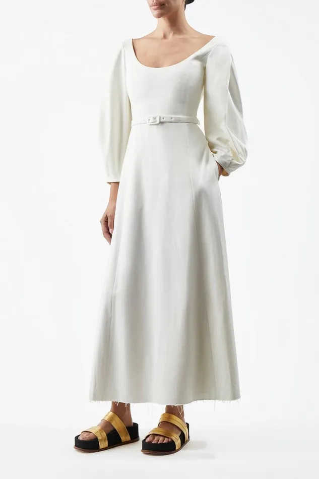 Gabriela Hearst Dresses Women Mena Dress In Ivory Washed Silk