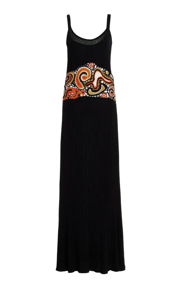 Gabriela Hearst Dresses Women Mila Lace Knit Dress In Black Multi Cashmere Silk Gabriela Hearst Dresses Women Mila Lace Knit Dress In Black Multi Cashmere Silk