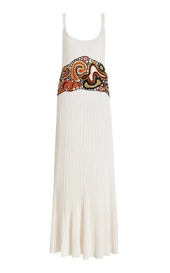Gabriela Hearst Dresses Women Mila Lace Knit Dress In Ivory Multi Cashmere Silk Gabriela Hearst Dresses Women Mila Lace Knit Dress In Ivory Multi Cashmere Silk
