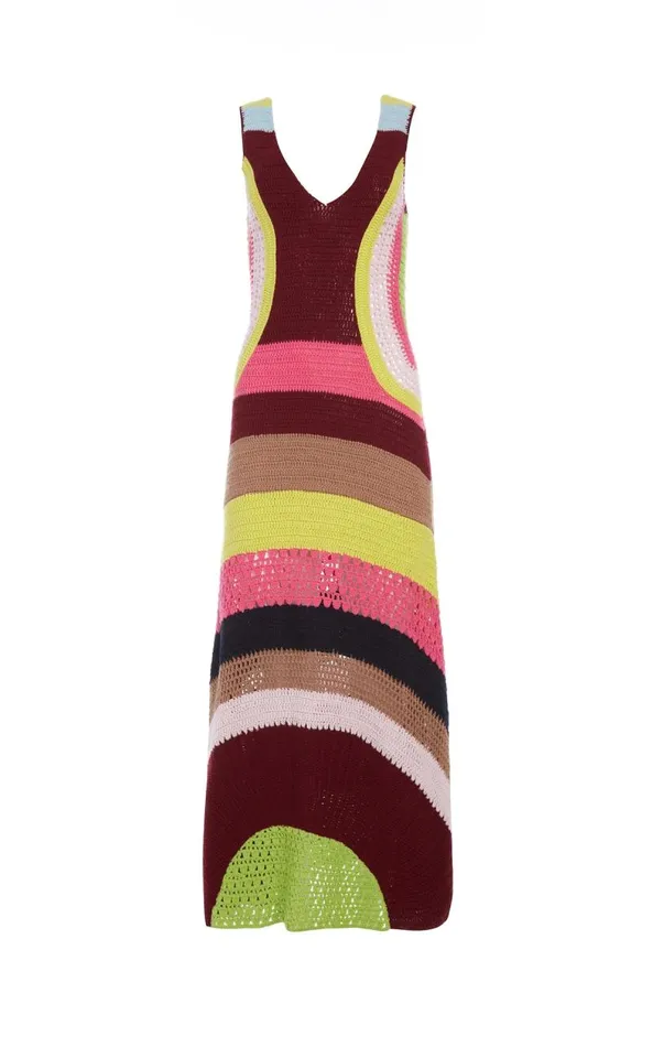 Gabriela Hearst Dresses Women Ocon Crochet Dress In Multi Wool Cashmere