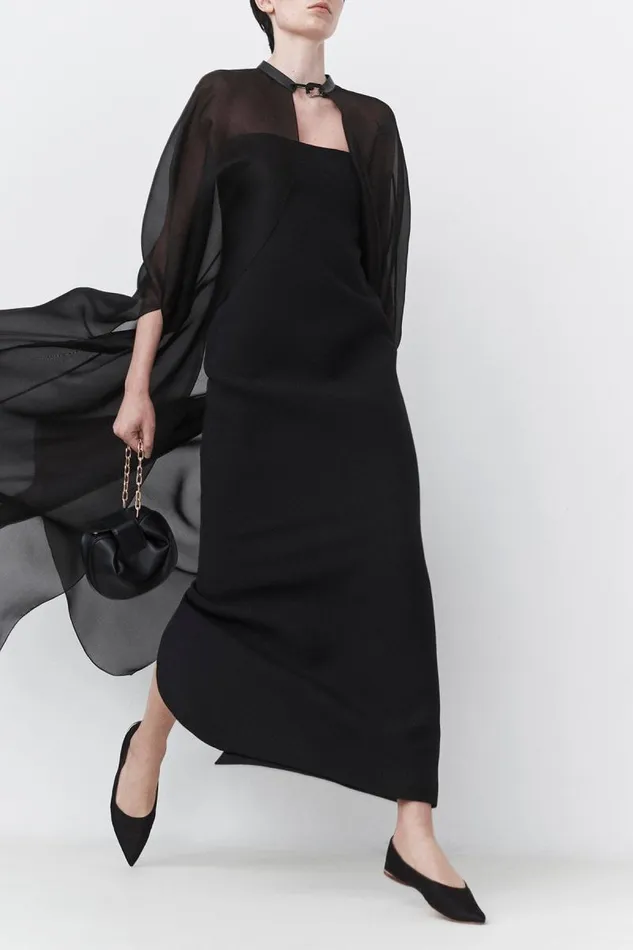 Gabriela Hearst Dresses Women Opus Dress In Black Wool Silk Cady