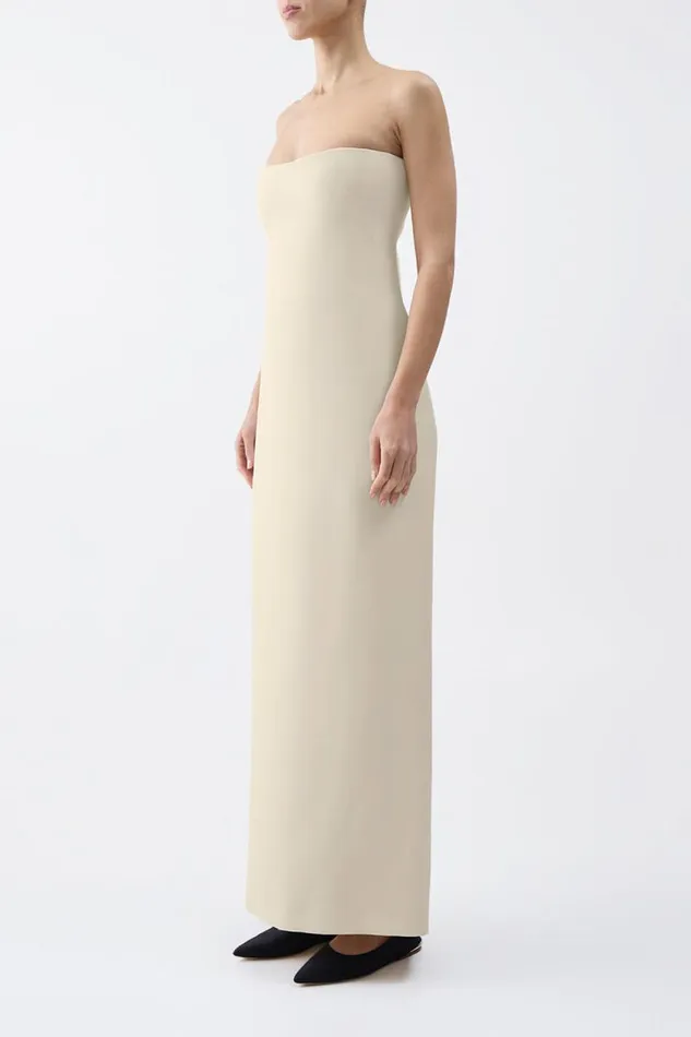 Gabriela Hearst Dresses Women Opus Dress In Ivory Wool Silk Cady