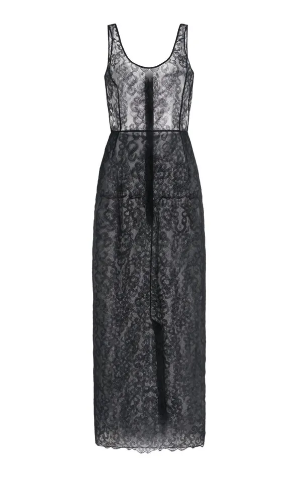 Gabriela Hearst Dresses Women Polus Dress With Slip In Black Silk Lace