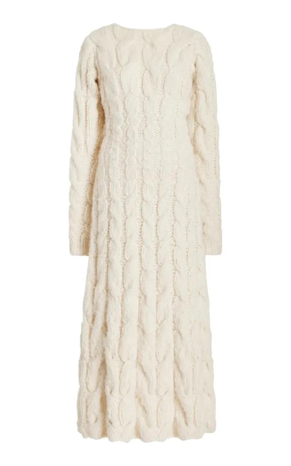 Gabriela Hearst Dresses Women Poppy Knit Dress In Ivory Welfat Cashmere