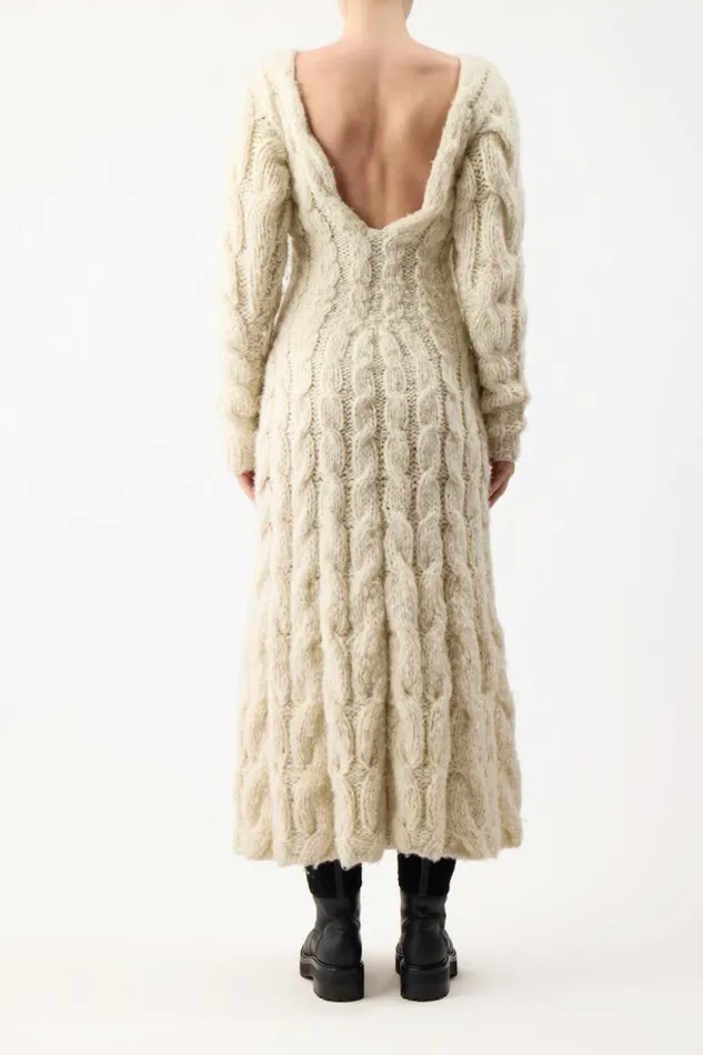 Gabriela Hearst Dresses Women Poppy Knit Dress In Ivory Welfat Cashmere