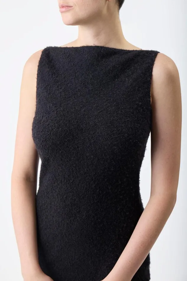 Gabriela Hearst Dresses Women Seren Dress In Black Silk Cashgora Boucle Gauze