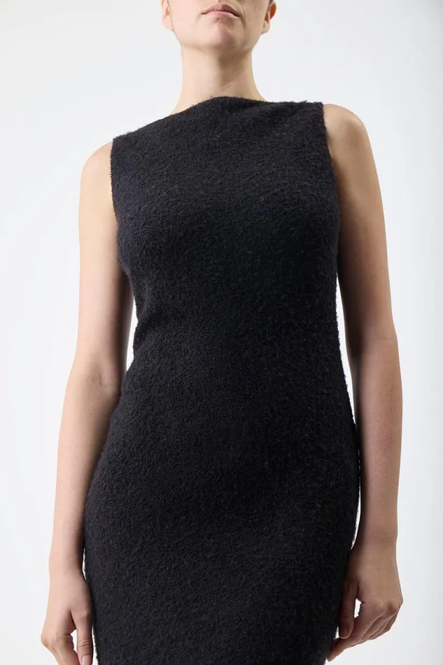 Gabriela Hearst Dresses Women Seren Dress In Black Silk Cashgora Boucle Gauze