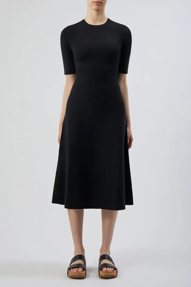 Gabriela Hearst Dresses Women Seymore Knit Dress In Black Merino Wool Cashmere