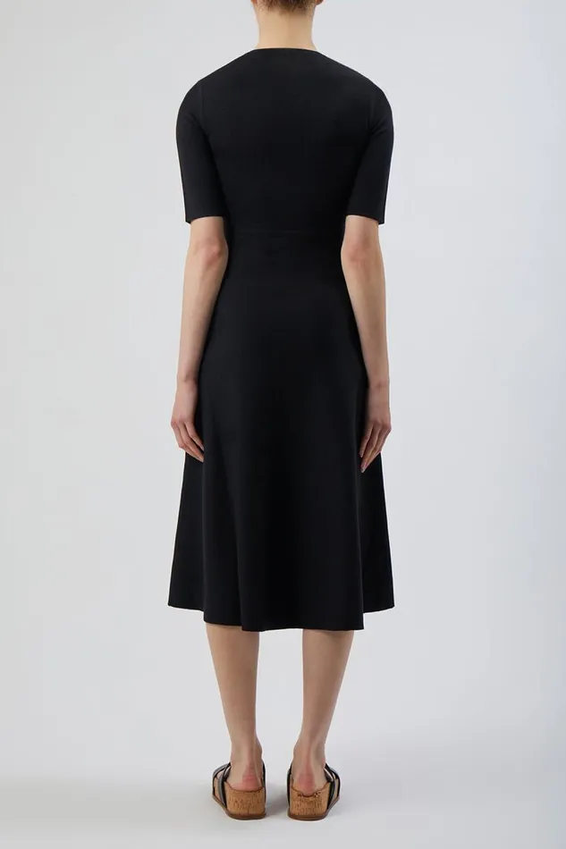 Gabriela Hearst Dresses Women Seymore Knit Dress In Black Merino Wool Cashmere