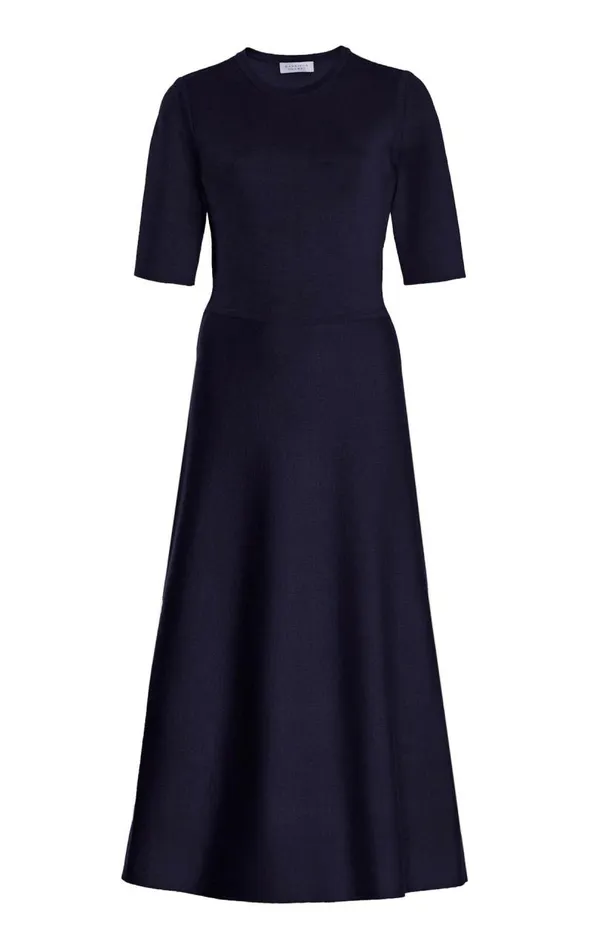 Gabriela Hearst Dresses Women Seymore Knit Dress In Dark Navy Merino Wool Cashmere Gabriela Hearst Dresses Women Seymore Knit Dress In Dark Navy Merino Wool Cashmere