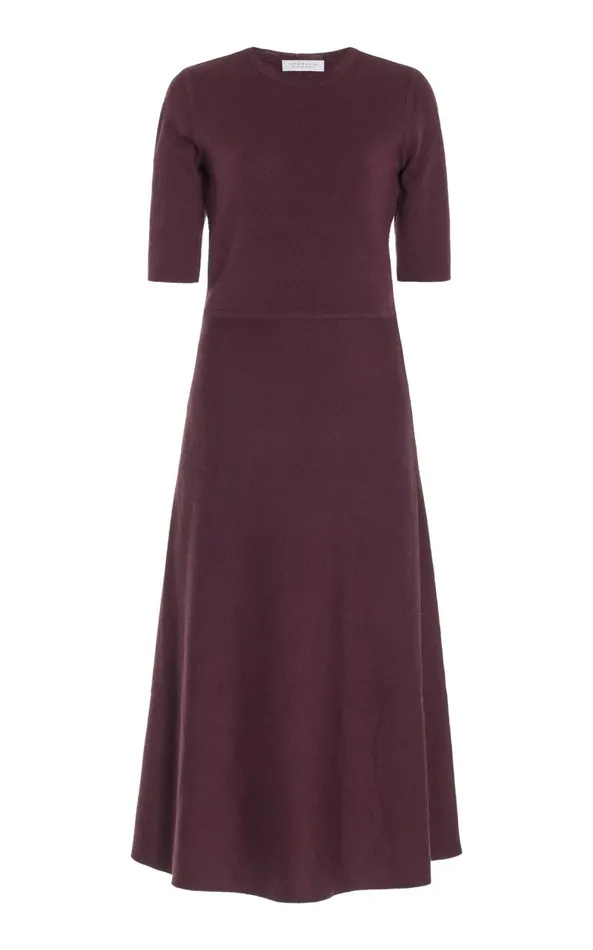 Gabriela Hearst Dresses Women Seymore Knit Dress In Deep Bordeaux Merino Wool Cashmere Gabriela Hearst Dresses Women Seymore Knit Dress In Deep Bordeaux Merino Wool Cashmere