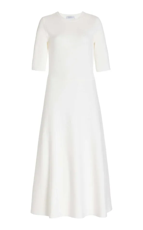 Gabriela Hearst Dresses Women Seymore Knit Dress In Ivory Merino Wool Cashmere Gabriela Hearst Dresses Women Seymore Knit Dress In Ivory Merino Wool Cashmere