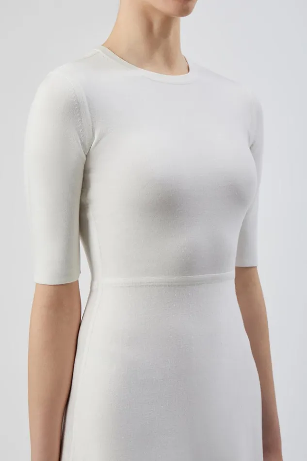 Gabriela Hearst Dresses Women Seymore Knit Dress In Ivory Merino Wool Cashmere