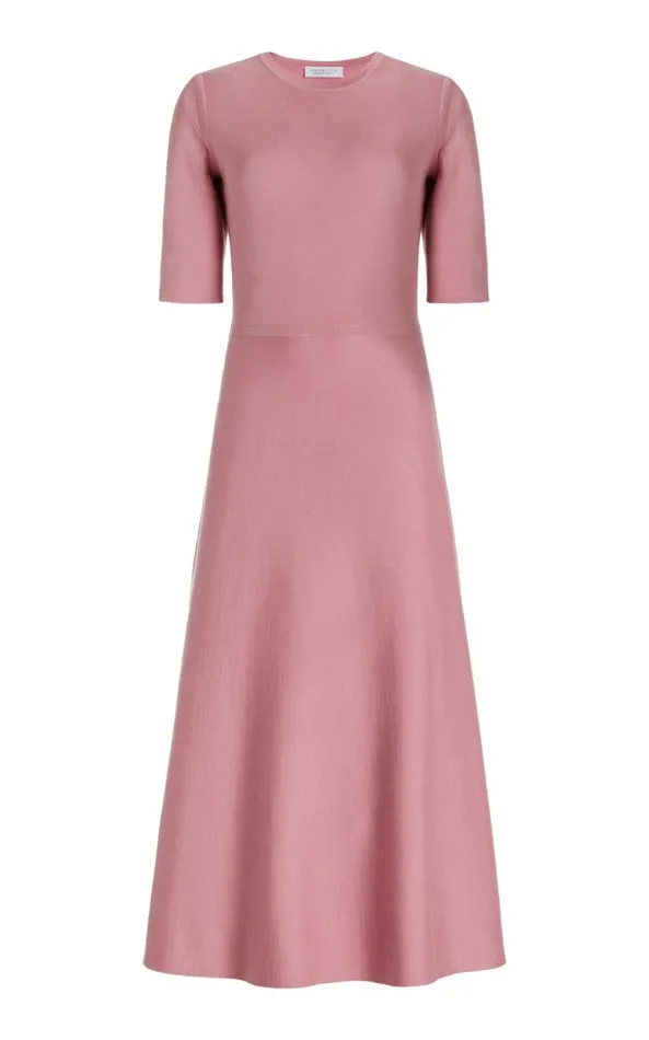 Gabriela Hearst Dresses Women Seymore Knit Dress In Rose Quartz Merino Wool Cashmere Gabriela Hearst Dresses Women Seymore Knit Dress In Rose Quartz Merino Wool Cashmere