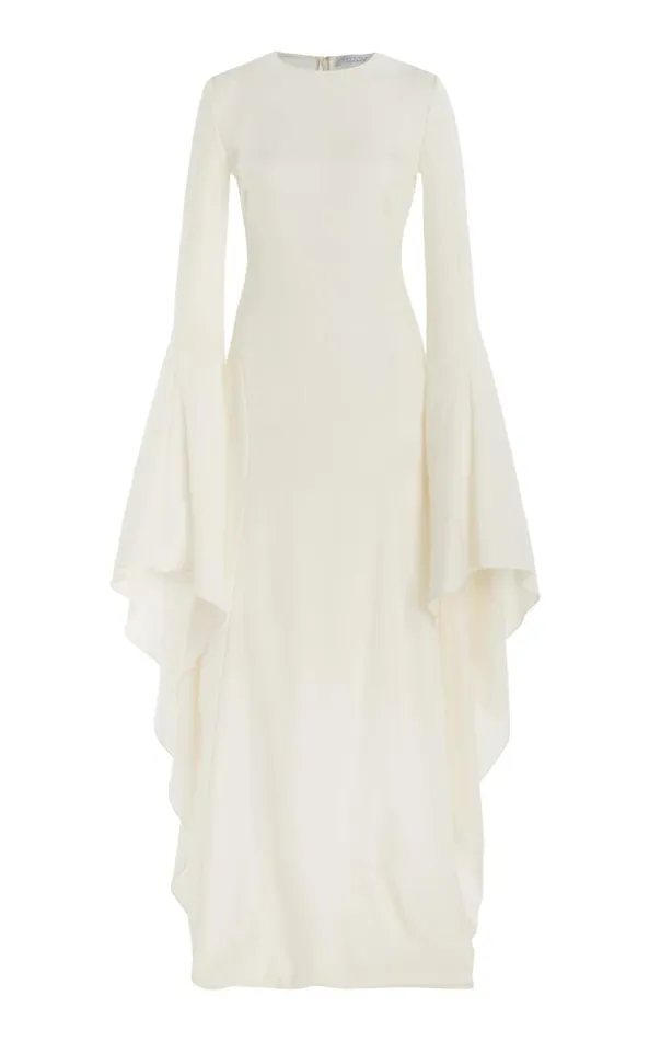Gabriela Hearst Dresses Women Sigrud Draped Dress In Ivory Wool Silk Gauze