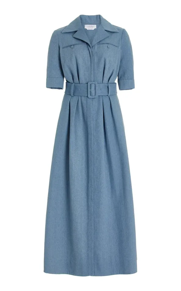 Gabriela Hearst Dresses Women Simone Shirtdress In Light Blue Upcycled Denim