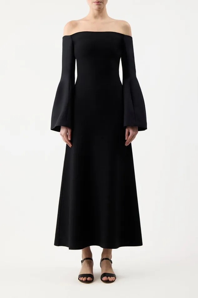 Gabriela Hearst Dresses Women Sinead Dress In Black Wool Silk Cady