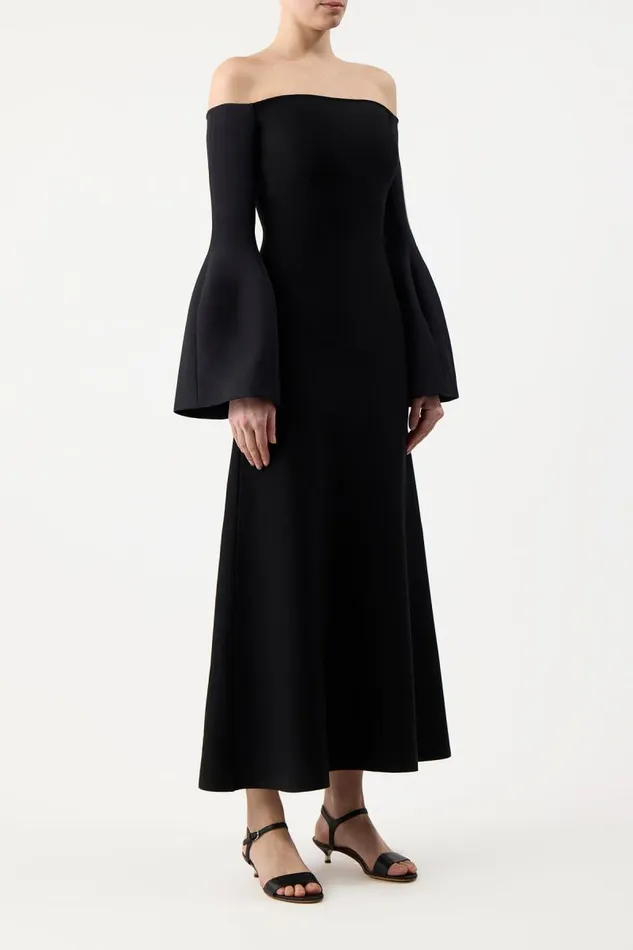 Gabriela Hearst Dresses Women Sinead Dress In Black Wool Silk Cady