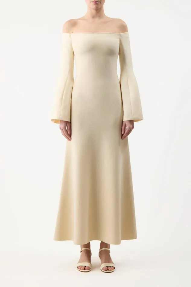 Gabriela Hearst Dresses Women Sinead Dress In Ivory Wool Silk Cady
