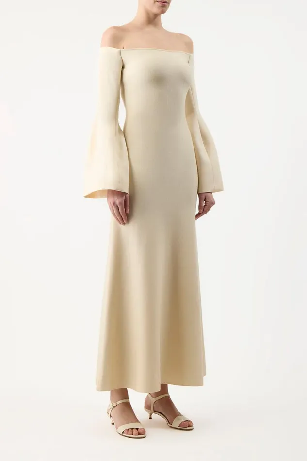 Gabriela Hearst Dresses Women Sinead Dress In Ivory Wool Silk Cady