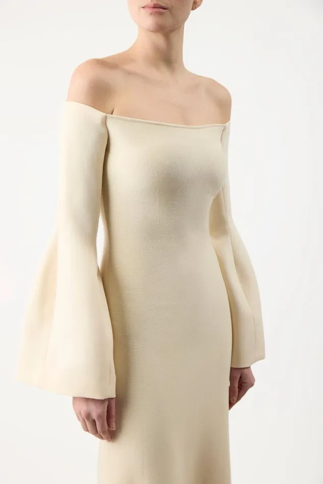 Gabriela Hearst Dresses Women Sinead Dress In Ivory Wool Silk Cady