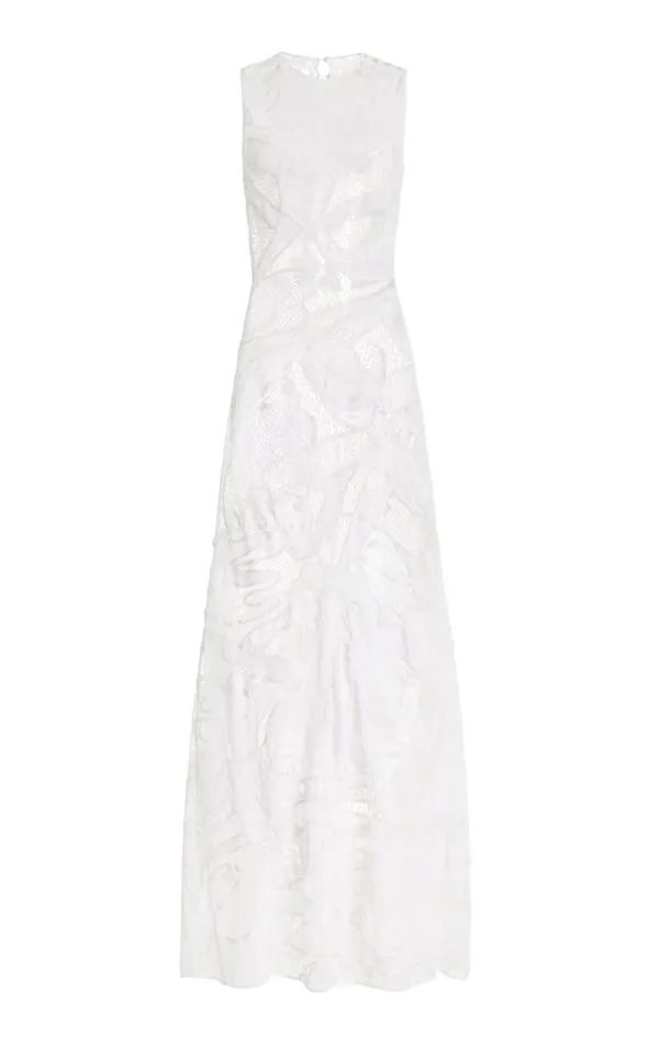 Gabriela Hearst Dresses Women Tati Crochet Dress In White Cotton
