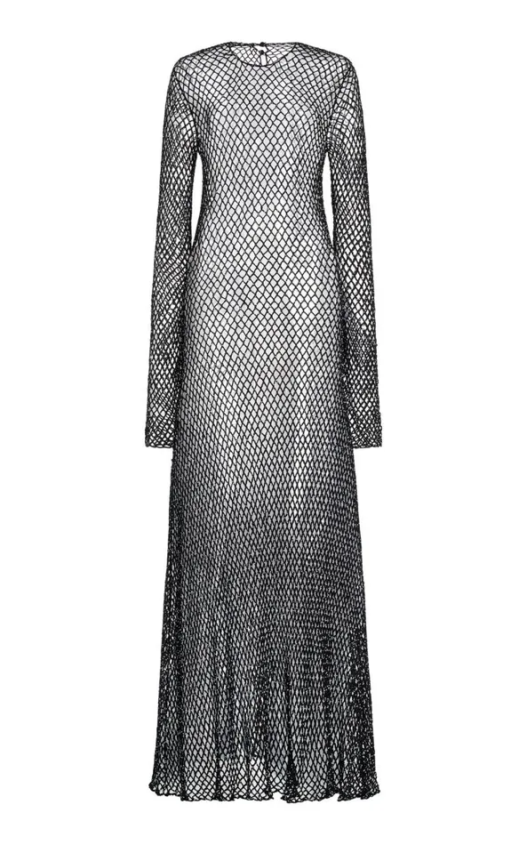 Gabriela Hearst Dresses Women Xavier Knit Dress In Black Beaded Cashmere