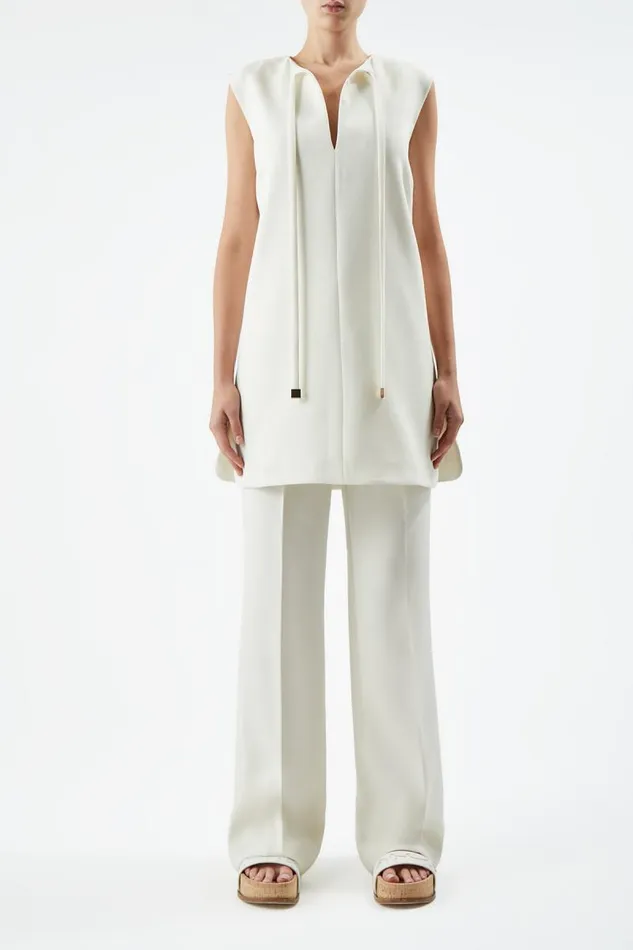 Gabriela Hearst Dresses Women Zalman Dress In Ivory DoubleFace Wool Crepe