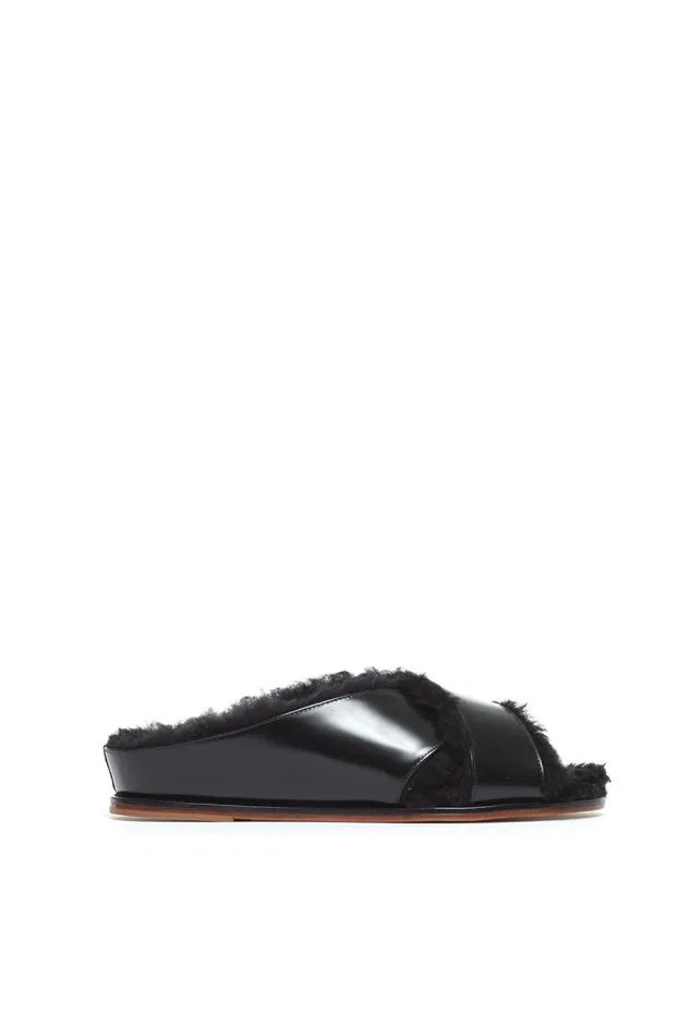 Gabriela Hearst Flats Women Ellington Slide With Wool Fur