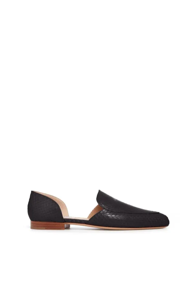 Gabriela Hearst Flats Women Jax Flat Shoe In Black Snakeskin